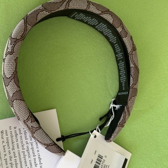 COACH SIGNATURE HEADBAND BOXED:NWT OAK C6359 - Picture 8 of 12